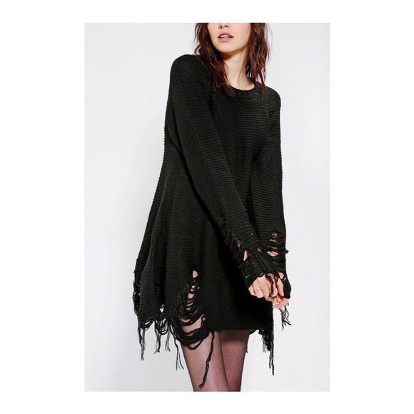 UNIF Dresses & Skirts - RARE UNIF ripped sweater dress